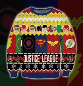 Age of Heroes Justice League 3D Print Ugly Christmas Sweatshirt