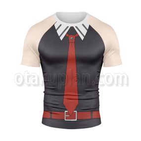 Akame Ga Kill Akame Red Tie Cosplay Short Sleeve Compression Shirt