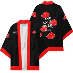 Akatsuki Anti social Anime Kimono Custom Uniform Anime Clothes Cosplay Jacket