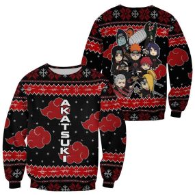 Akatsuki Ugly Christmas Xmas Hoodie Shirts V1