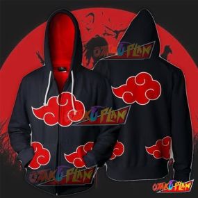 Anime Akatsuki Zip Up Hoodie Jacket
