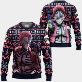 Akaza Ugly Christmas Sweater Demon Slayer Hoodie Shirt