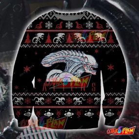 Alien Knitting Pattern 3D Print Ugly Sweatshirt