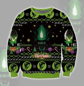 Alien Ridley Scott Franchise 2023 3D Printed Ugly Christmas Sweatshirt