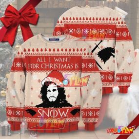 All I Want For Christmas Is Jon Snow 3D Print Ugly Christmas Sweatshirt