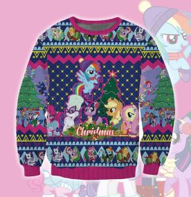 All I Want For Christmas My Little Pony 2023 3D Printed Ugly Christmas Sweatshirt