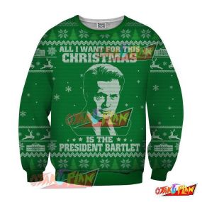 All I Want For This Christmas 3D Print Ugly Christmas Sweatshirt Green