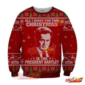 All I Want For This Christmas 3D Print Ugly Christmas Sweatshirt Red