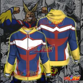 All Might Anime Zip Up Hoodie
