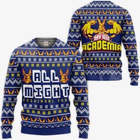 All Might Ugly Christmas Sweater MHA 1 Hoodie Shirt