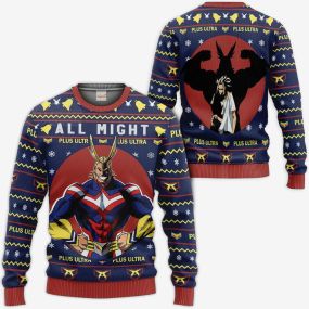 All Might Ugly Christmas Sweatshirt MHA Hoodie 1