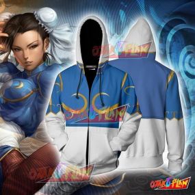 Street Fighter Chun-Li Hoodie Cosplay Jacket Zip Up