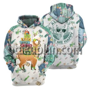 Alpaca 3D All Over Printed T-Shirt Hoodie 1