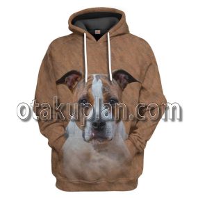 American Staffordshire Terrier Dog Front And Back T-Shirt Hoodie