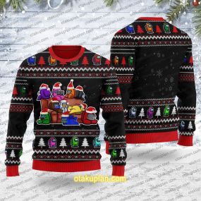 Among Us 3D Print Ugly Christmas Sweatshirt