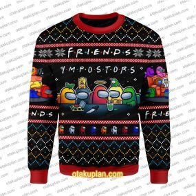 Among Us Imposter Friends 3D Print Ugly Christmas Sweatshirt