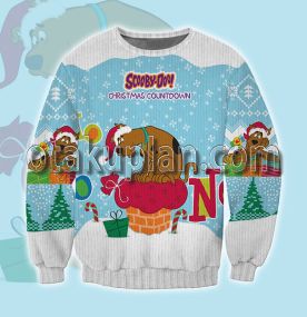 Amusement Park Scooby-Doo Blue 3D Print Ugly Christmas Sweatshirt