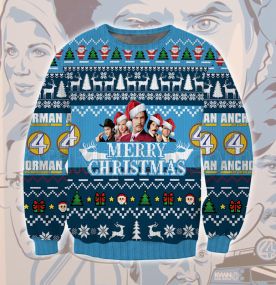 Anchorman Characters 3D Printed Ugly Christmas Sweatshirt