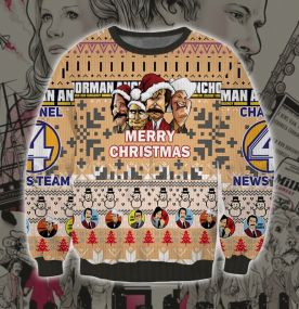 Anchorman Head Illustration 3D Printed Ugly Christmas Sweatshirt