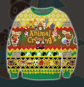 Animal Crossing 3D Print Ugly Christmas Sweatshirt
