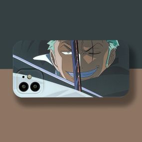 Anime One Piece Zoro Tempered Glass iPhone Case