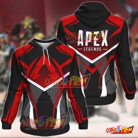 Apex Legends Red And Black All Over Print Pullover Hoodie P