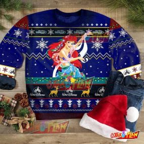 Ariel Princess 3D Print Ugly Christmas Sweatshirt
