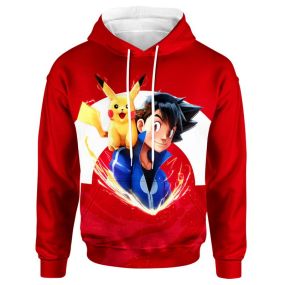 Ash and Pikachu Hoodie / T-Shirt