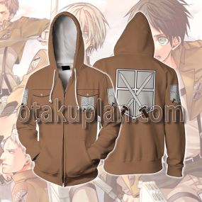 Attack on Titan Cadet Corps Training Corps Cosplay Zip Up Hoodie