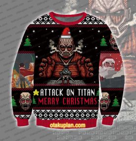 Attack on Titan Colossal Claus Ugly Christmas Sweatshirt