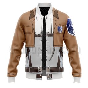 Attack On Titan Levi Uniform Cosplay Varsity Jacket