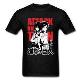 Attack On Titan Mikasa and Eren Group Text Shirt BM20027