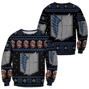 Attack On Titan Scout Ugly Christmas Sweater Hoodie Shirt