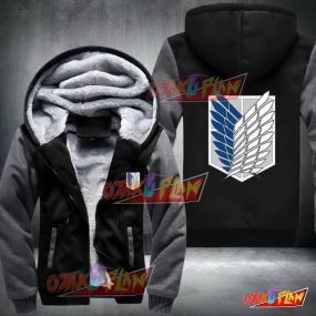 Anime Scouting Legion Logo Fleece Winter Jacket