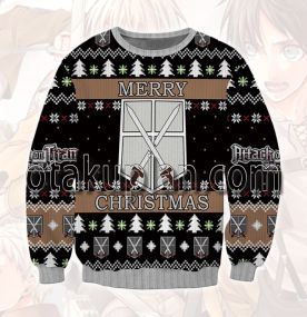 Attack on Titan Shingeki no Kyojin Cadet Corps Training Corps 3D Printed Ugly Christmas Sweatshirt