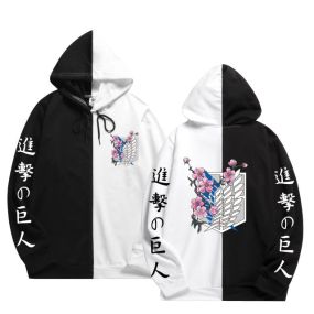Attack On Titan Two Tone Floral Logo Hoodie BM20039