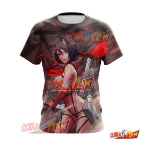 Attack on Titan Mikasa Ackermann Sexy Bunny Cosplay Anime T-Shirt AOT327
