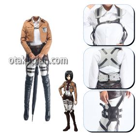 Aot Eren Yeager Mikasa Ackerman Levi Full Set Cosplay Costume