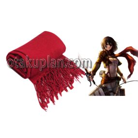 Aot Mikasa Red Scarf Cosplay Costume