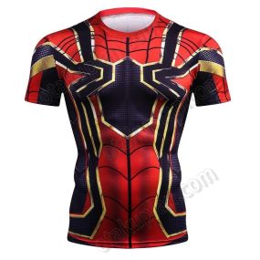 Avengers 3 Short Sleeve Parker Compression Shirt For Men