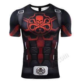 Avengers 4 Endgame Hydra Short Sleeve Compression Shirt For Men
