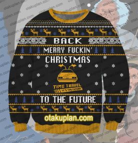 Back To The Future 3D Print Ugly Christmas Sweatshirt