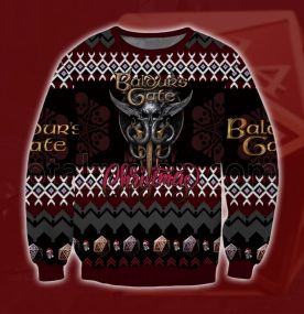 Baldurs Gate 3 DND 3D Printed Ugly Christmas Sweatshirt