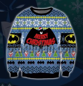 Batman Logo 3D Printed Ugly Christmas Sweatshirt
