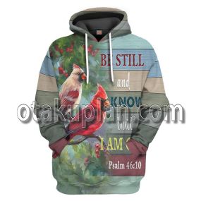 Be Still And Know That I Am God Cardinal Bird Summer Vibe T-Shirt Hoodie