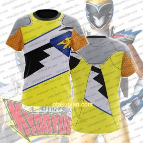 Zyuden Sentai Kyoryuger Beast Power Squadron Dinosaur Ranger Kyoryu Gold Cosplay T-shirt