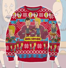 Beavis And Butt Head 2023 3D Printed Ugly Christmas Sweatshirt