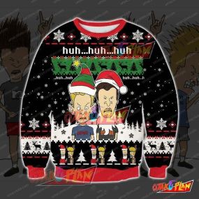 Beavis And Butt-Head 3D Print Ugly Christmas Sweatshirt