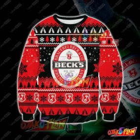Beck's 3D Print Ugly Christmas Sweatshirt