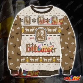 Bitburger V2 3D Print Ugly Christmas Sweatshirt